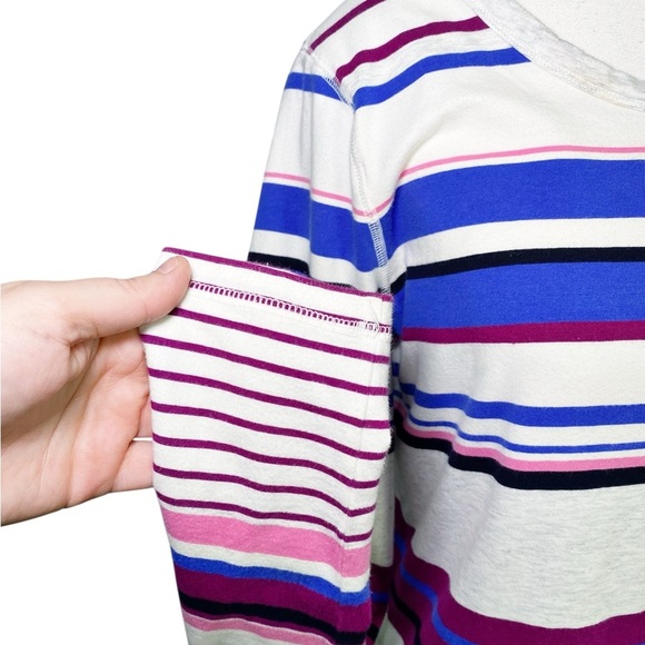 Talbots Multicolor Striped Long Sleeve Top - Picture 5 of 12